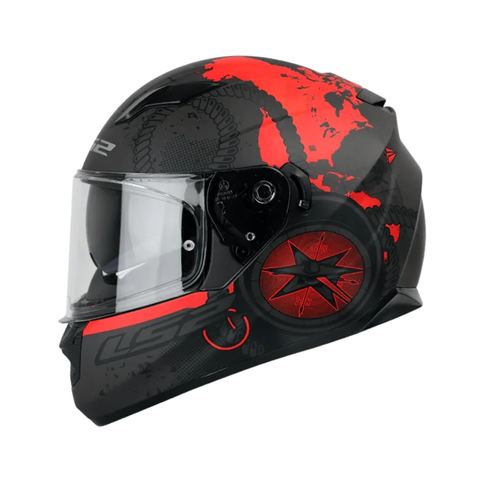 FF320 STREAM EVO VIATOR MATT BLACK 7C RED (D-RING) – ls2helmetsindia