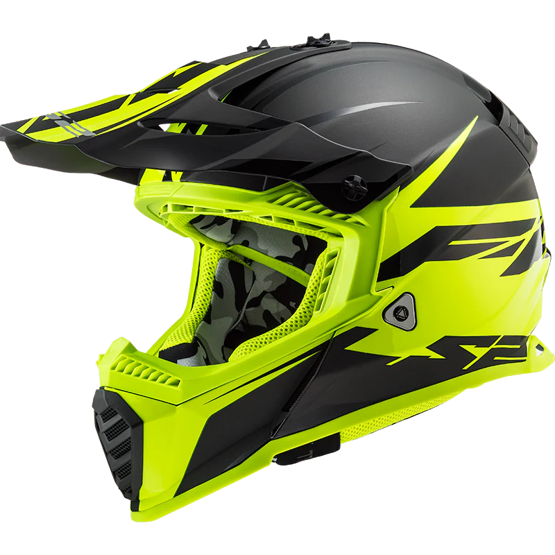 MX437 FAST EVO ROAR MATT-GLOSS BLACK HI-VIS YELLOW