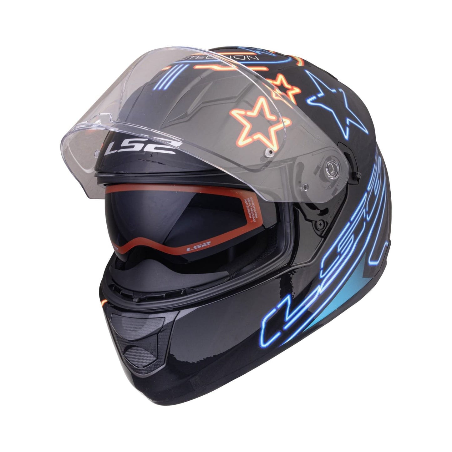FF320 STREAM EVO NEON BLACK FLUO GREEN BLUE WITH PINLOCK
