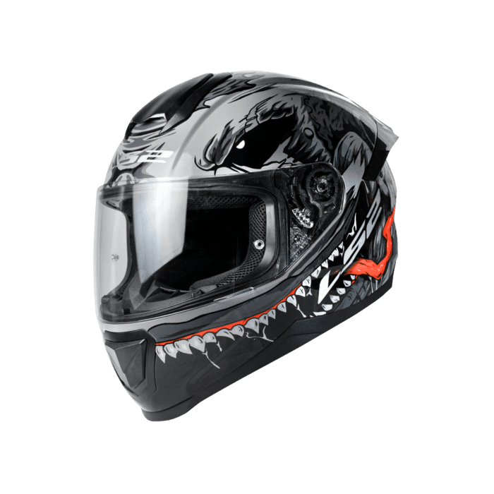 FF352 FLASH MONSTER MATT BLACK GREY – ls2helmetsindia