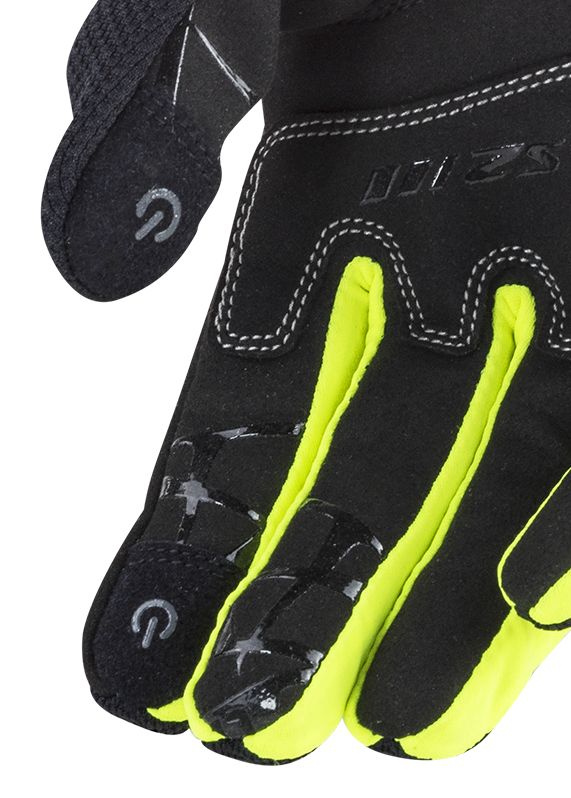 LS2 DART II RIDING GLOVES BLACK H-V YELLOW