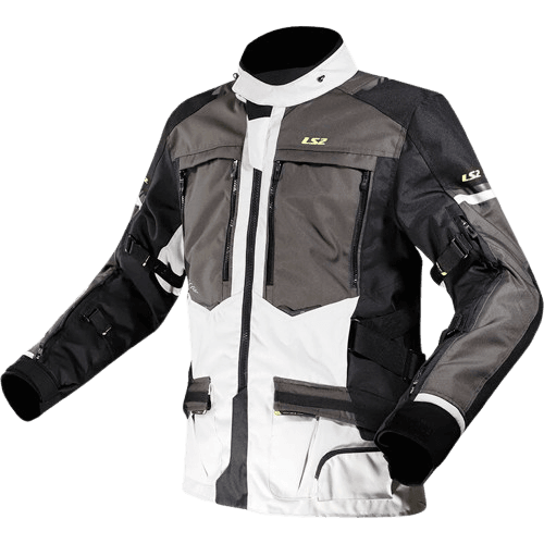 LS2 NORWAY RIDING JACKET BLACK GREY YELLOW