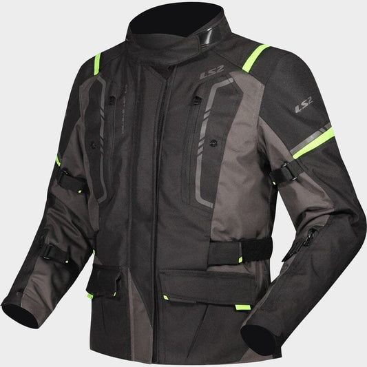 LS2 NARVIK LADY RIDING JACKET GREY BLACK HI-VI YELLOW