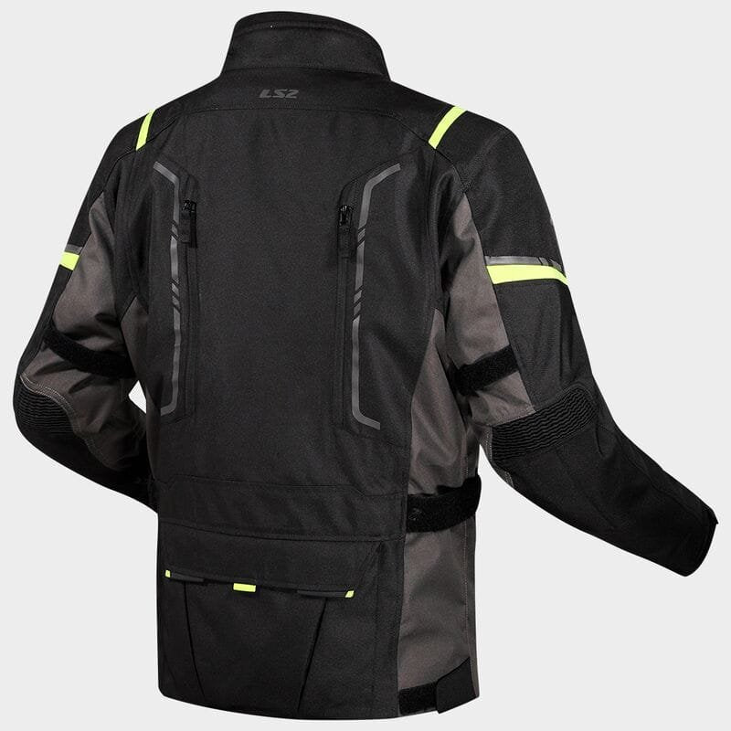 LS2 NARVIK RIDING BLACK GREY YELLOW JACKET