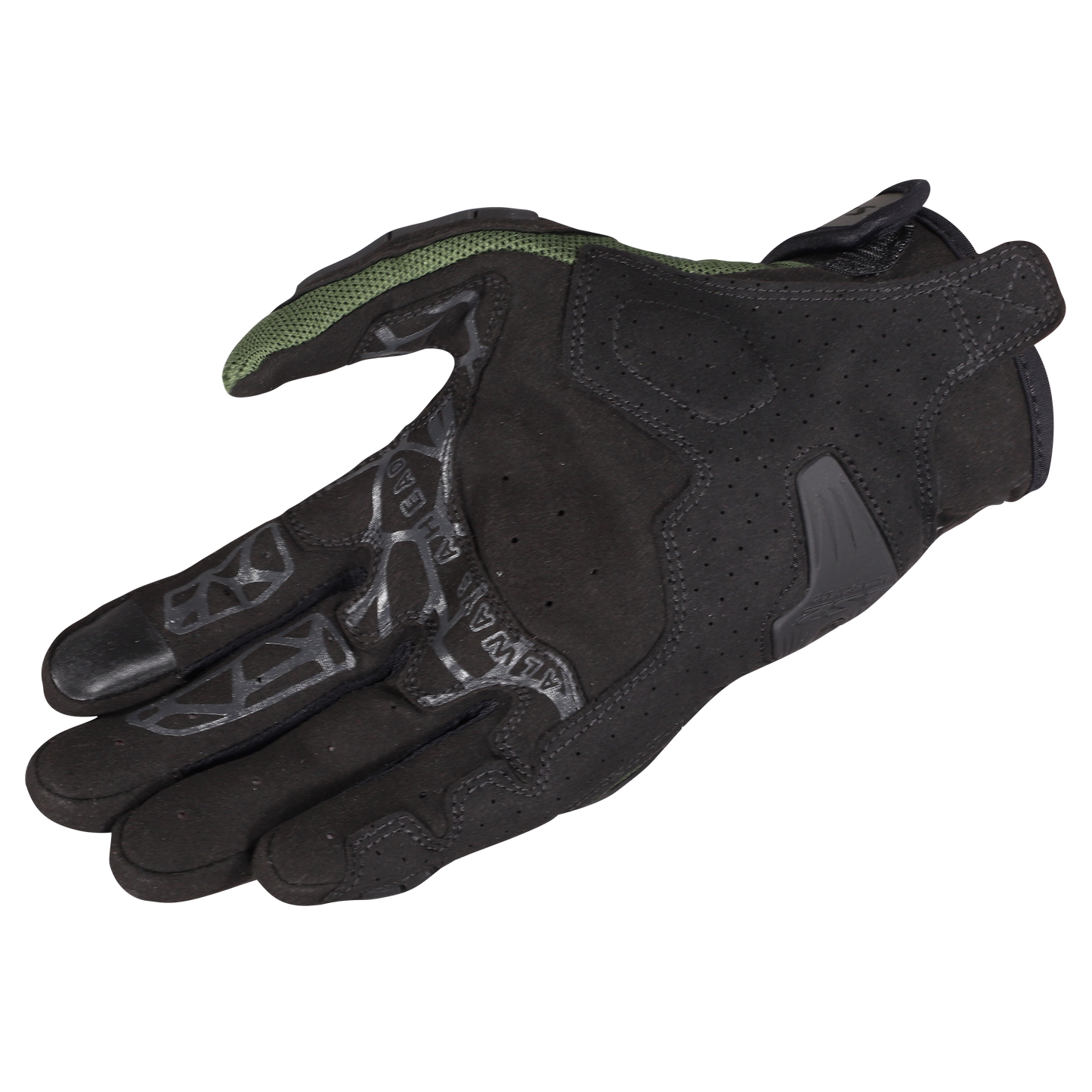 LS2 ALL TERRAIN II BLACK GREEN RIDING GLOVES