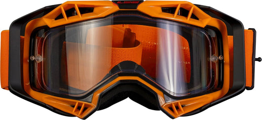 LS2 AURA GOGGLE BLACK HIV ORANGE WITH CLEAR VISOR