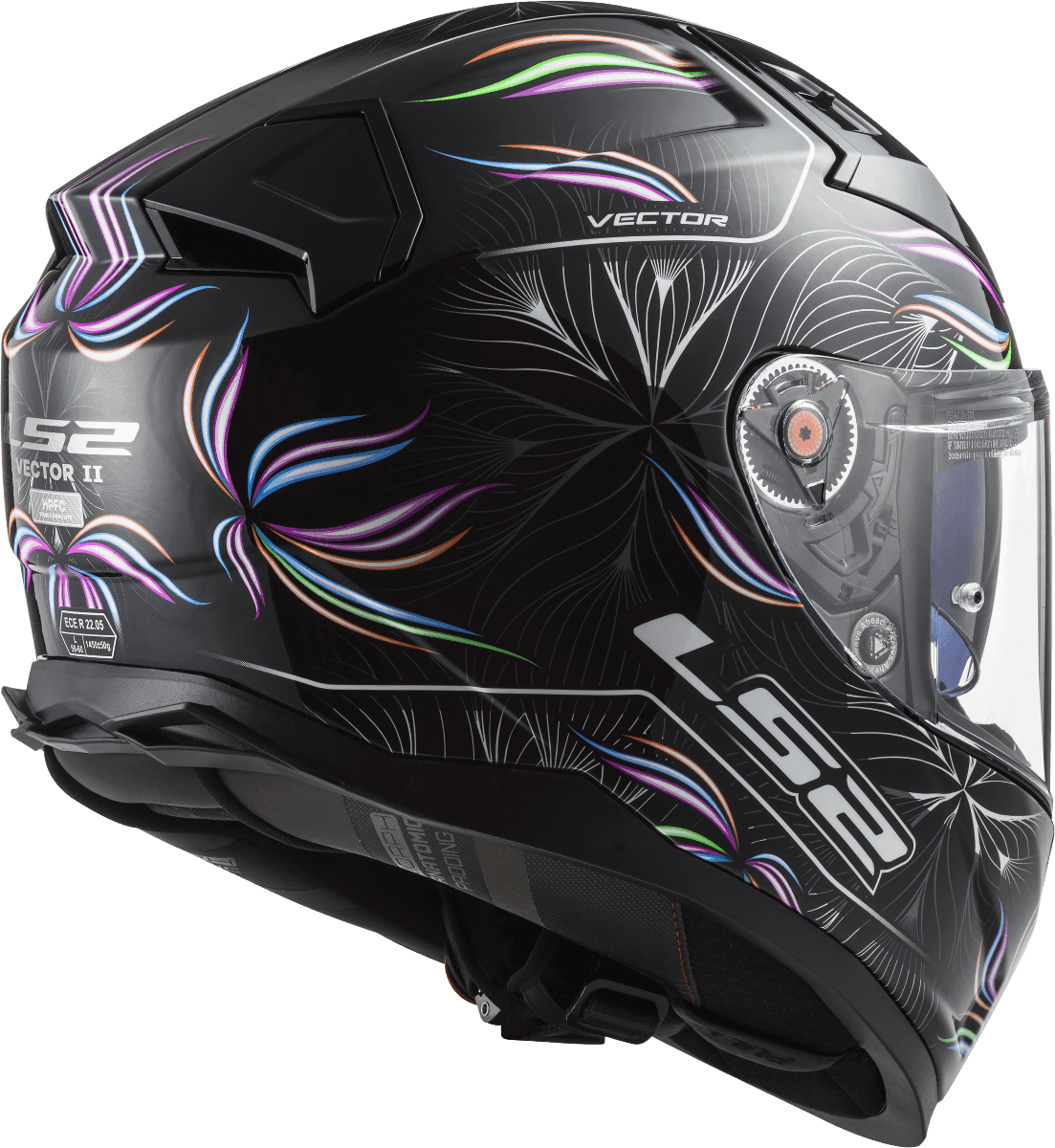 FF811 VECTOR II TROPICAL GLOSS BLACK WHITE