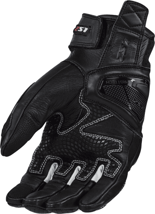 LS2 SPARK II LEATHER GLOVES BLACK WHITE
