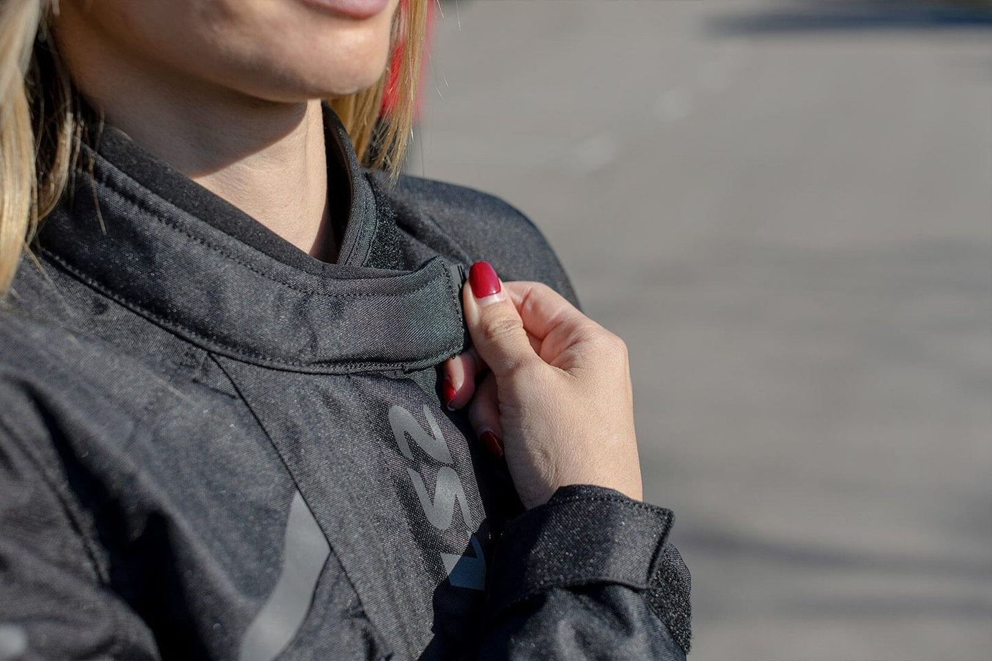 LS2 SERRA MESH BLACK RED JACKET