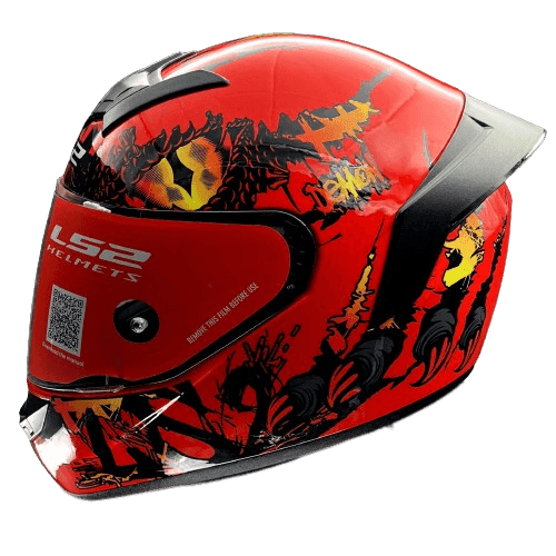 ls2 demon helmet FF352 ROOKIE DEMON RED – ls2helmetsindia