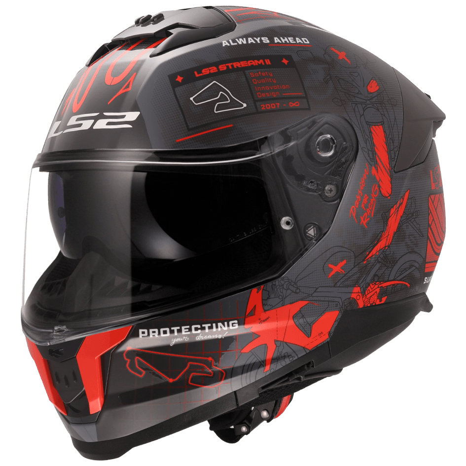 FF320 STREAM II GP MATT GREY RED