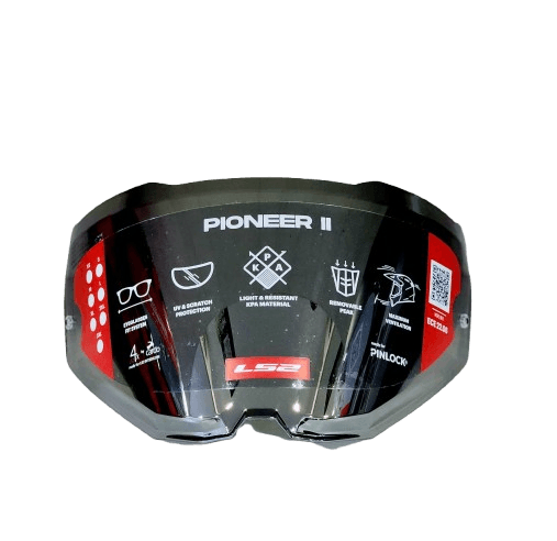 LS2 SPARE IRIDIUM SILVER VISOR for MX436 PIONEER II HELMETS