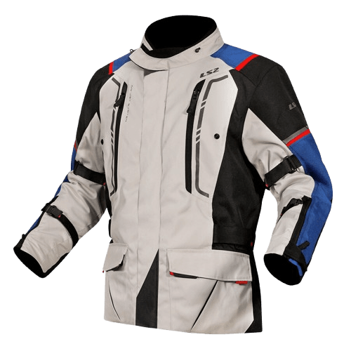 LS2 NARVIK RIDING BLUE BLACK GREY RED JACKET