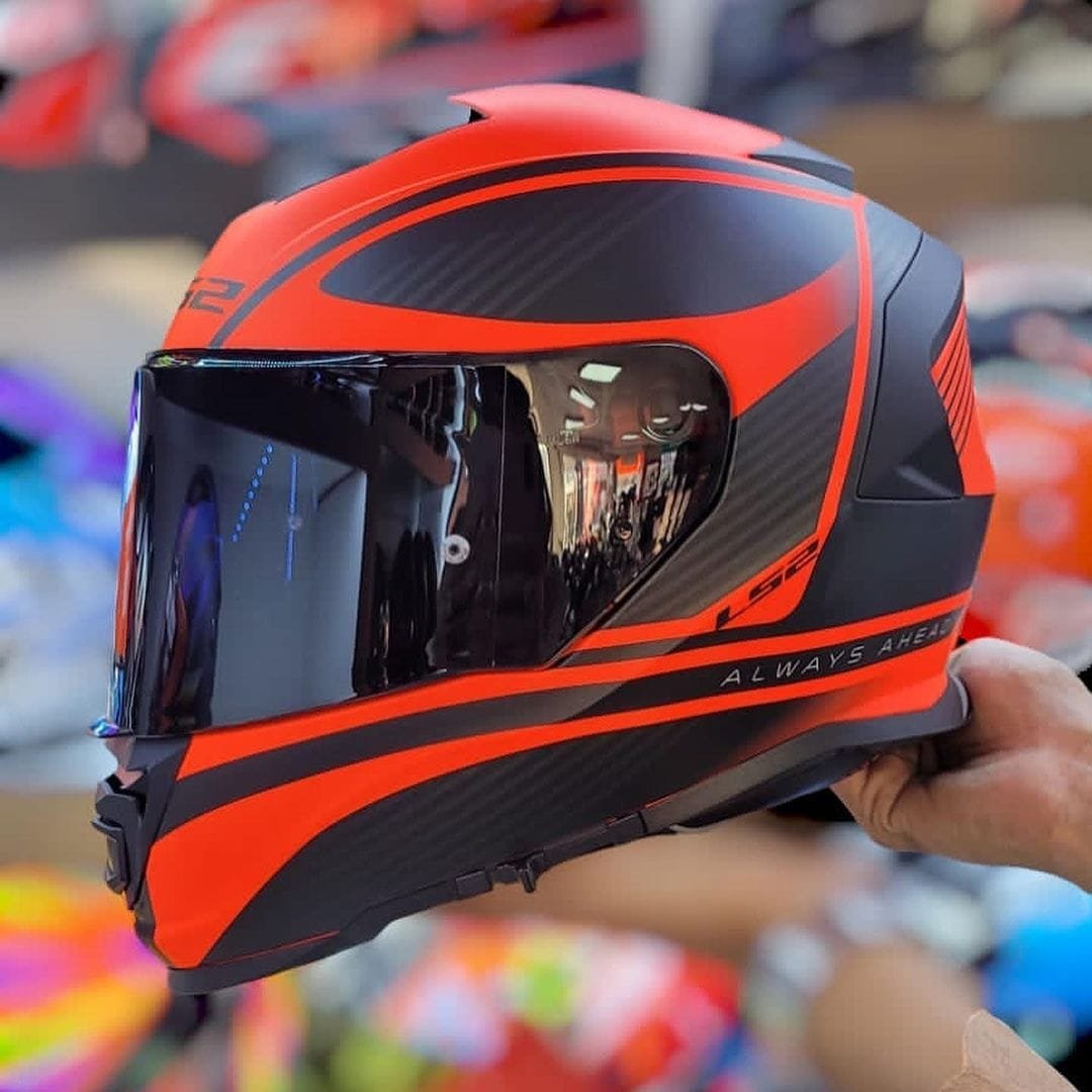FF800 STORM II DODGER BLACK HI VIZ ORANGE + LS2 HELMET BACK PACK FREE