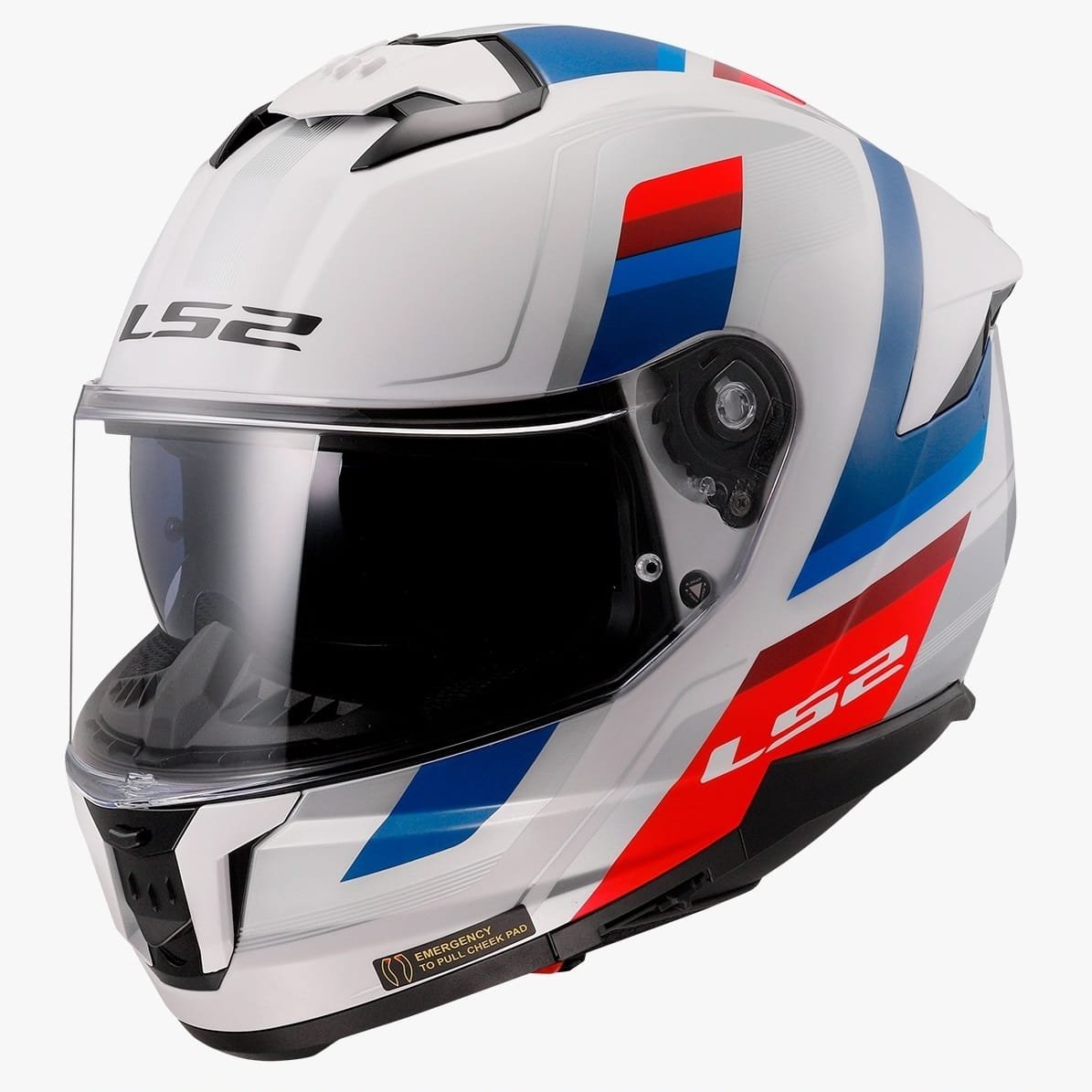 ls2 full face helmet ff320-l FF320 STREAM II VINTAGE WHITE BLUE RED-06 – ls2helmetsindia