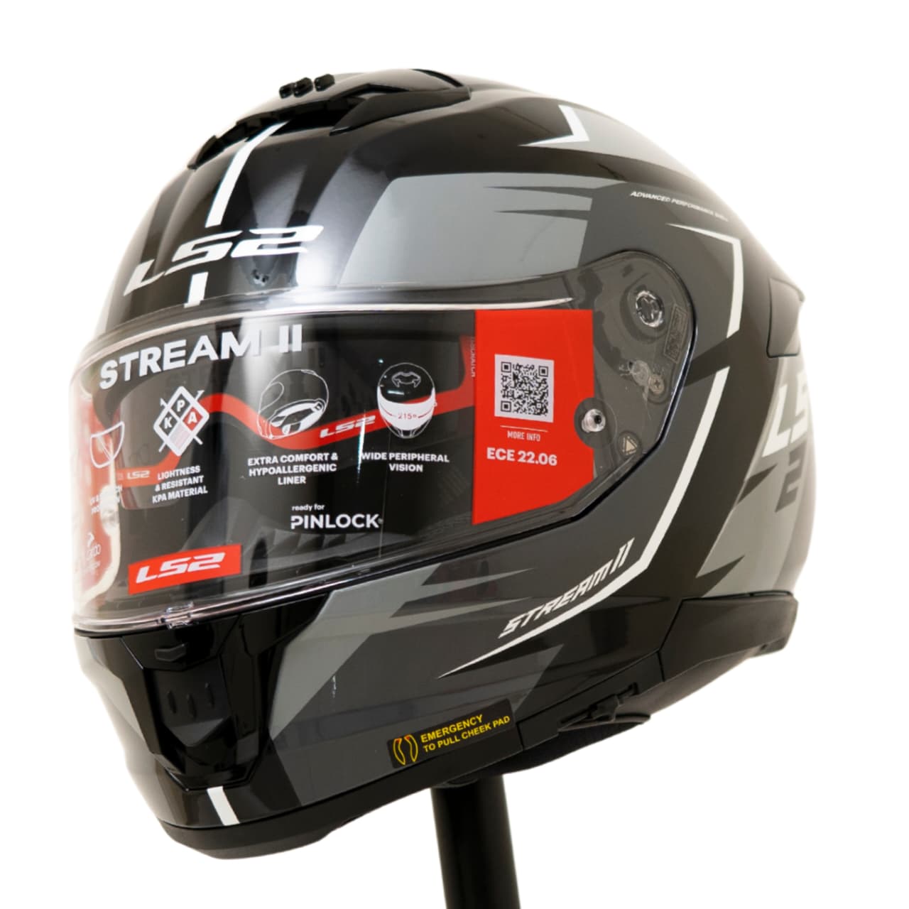 ls2 ff320 l full face helmet black l FF320 STREAM II METEOR BLACK GREY – ls2helmetsindia