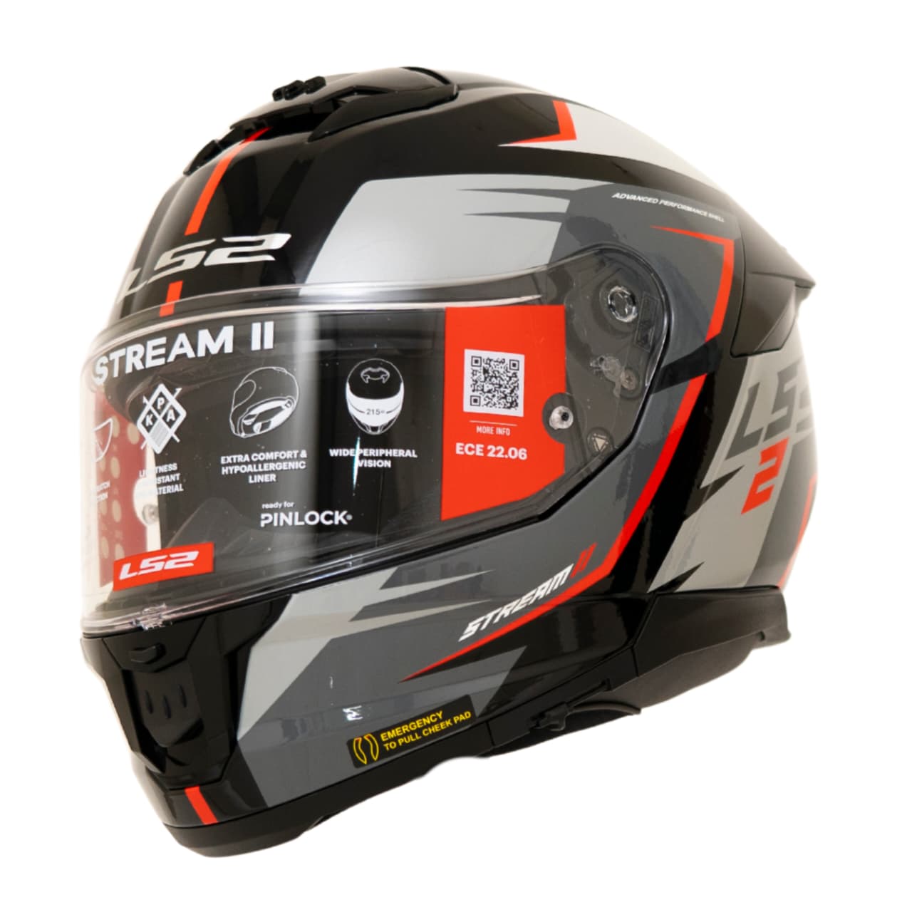 ls2 ff320-l full face helmet FF320 STREAM II METEOR BLACK RED – ls2helmetsindia