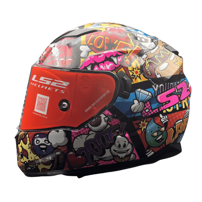 FF320 STREAM EVO COMICS BLACK (D-RING) – ls2helmetsindia