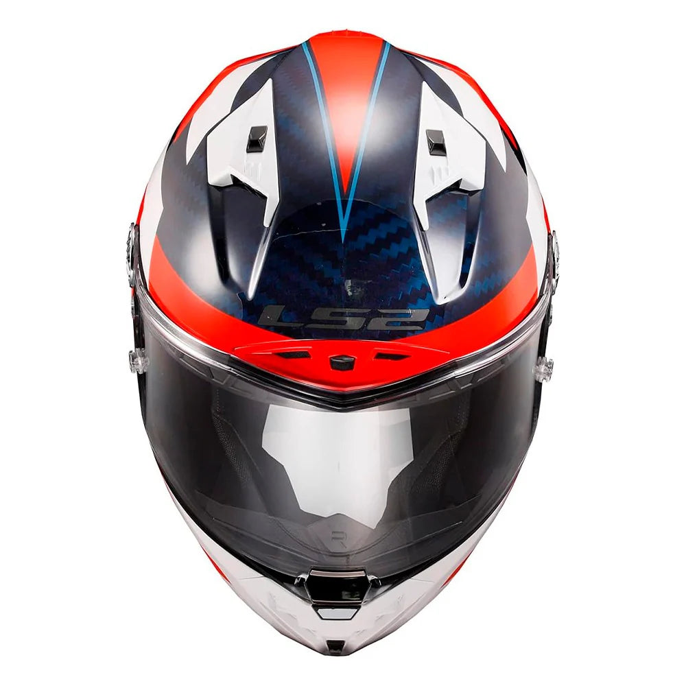 FF805 THUNDER CARBON GP ALLIANCE RED WHITE BLUE HELMET (FIM CERTIFIED)