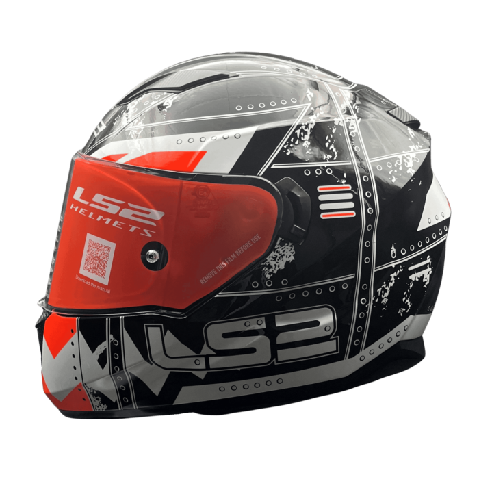 FF320 STREAM EVO MAX BLACK ORANGE (D-RING) – ls2helmetsindia