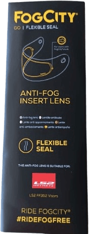LS2 SPARE FOGCITY PINLOCK ANTIFOG CLEAR LENS FOR FF352 HELMETS