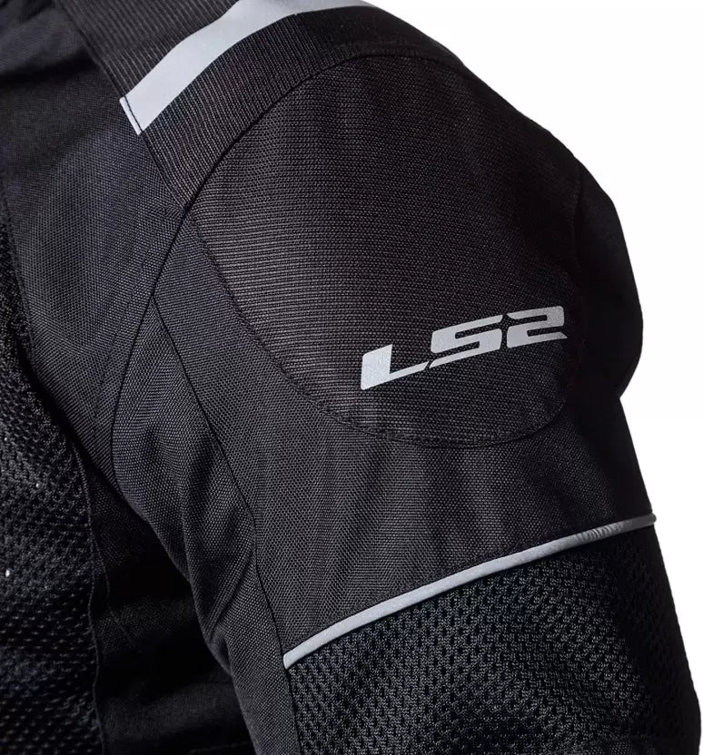LS2 TIDE MEN BLACK REFLECTOR JACKET L2