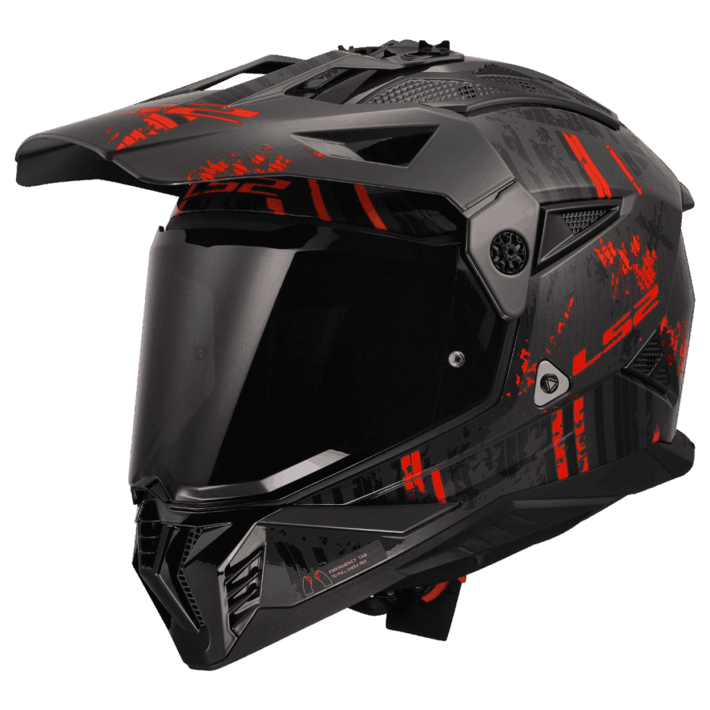 Mx Pioneer Ii Crazy Gloss Black Red Ls Helmets India Official