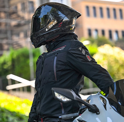 LS2 JACKET ZIRCONIUM EVO BLACK RED - CE CLASS A CERTIFIED