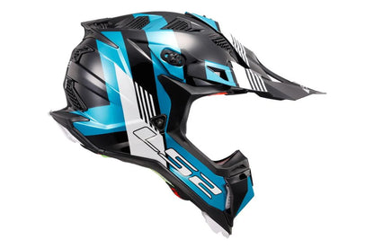 LS2 MX470 SUBVERTER MAX Matt Black Turqupsie Helmet