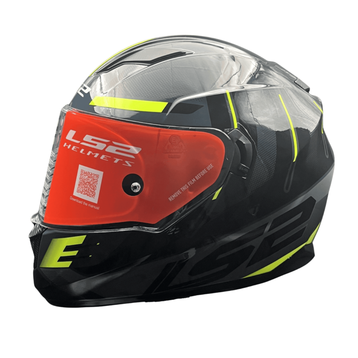 FF320 STREAM EVO SHADOW GLOSS SILVER H-V YELLOW (D-RING) – ls2helmetsindia