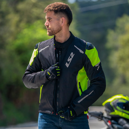 LS2 ZOOM MAN JACKET BLACK YELLOW