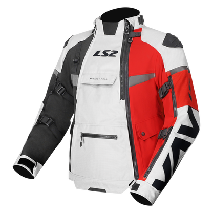 LS2 JACKET X-MASTER MAN BLACK GREY RED
