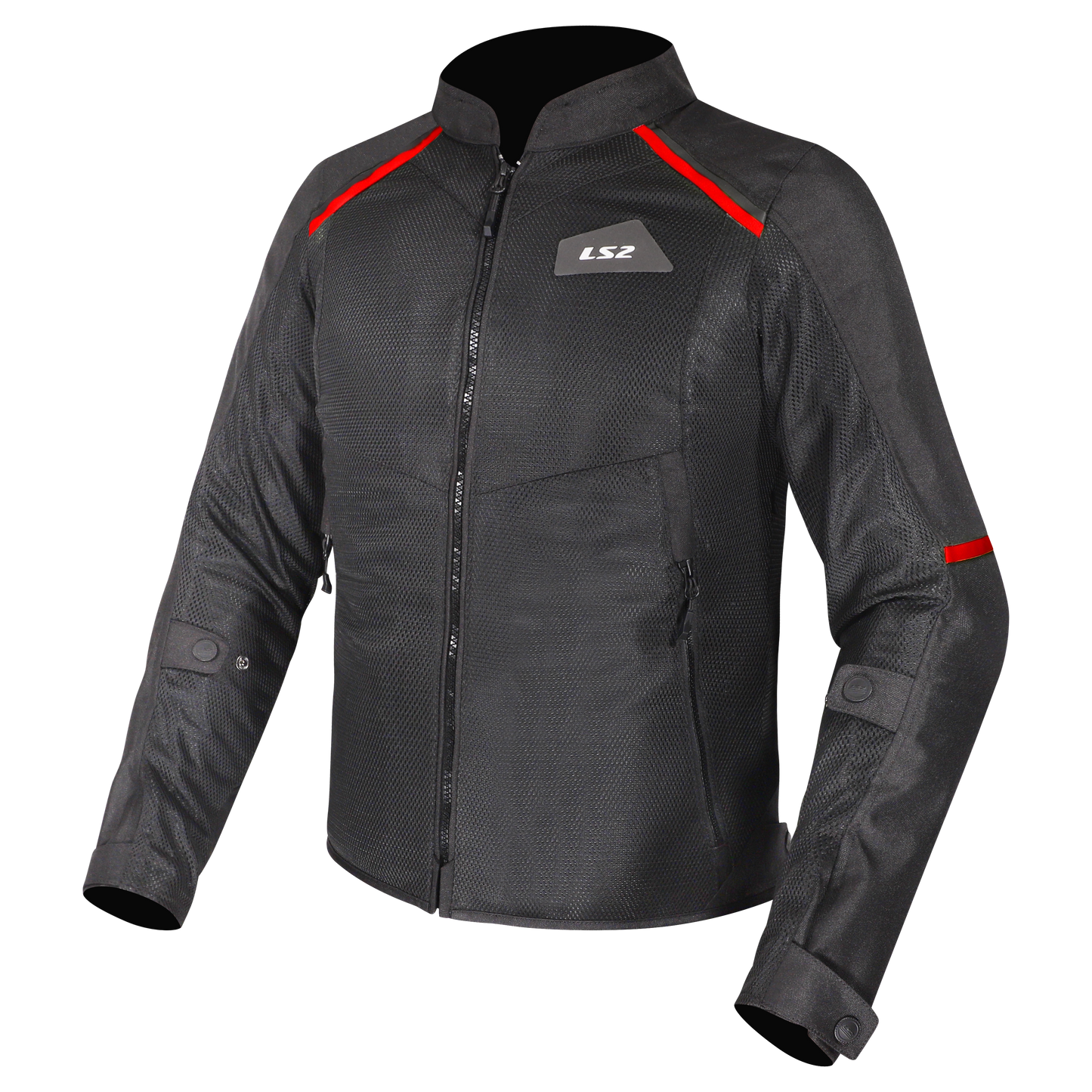 LS2 JACKET BREEZE MAN BLACK RED - CE CLASS A CERTIFIED JACKET