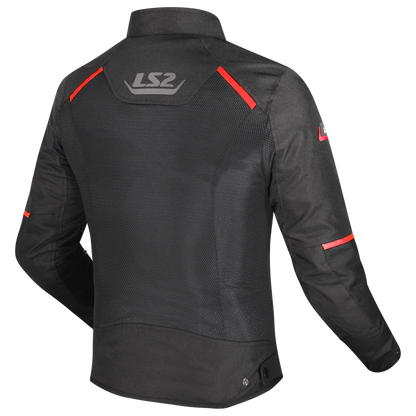 LS2 JACKET BREEZE MAN BLACK RED - CE CLASS A CERTIFIED JACKET
