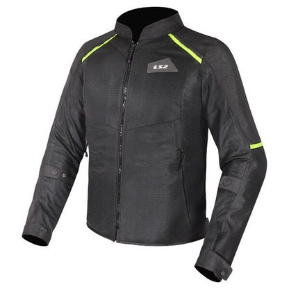 LS2 JACKET BREEZE MAN BLACK HI VIZ YELLOW  - CE CLASS A CERTIFIED JACKET