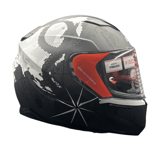 FF320 STREAM EVO VIATOR  MATT BLACK 7C WHITE (D-RING)