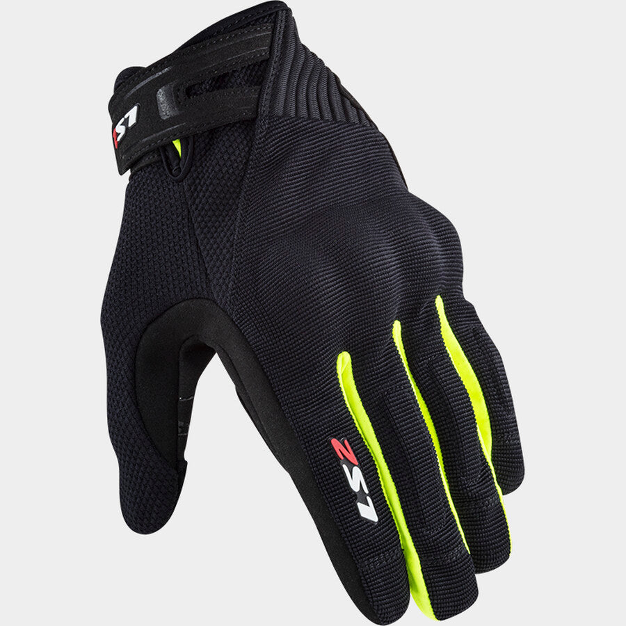 LS2 DART II RIDING GLOVES BLACK H-V YELLOW