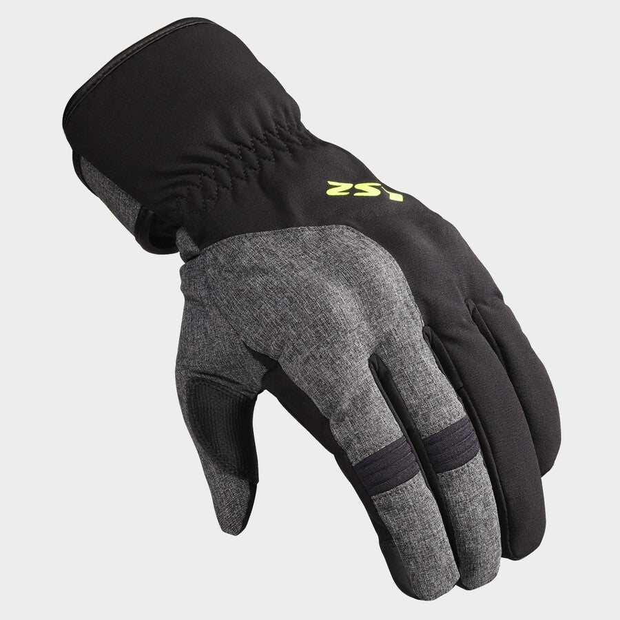 LS2 URBS II BLACK GREY YELLOW RIDING GLOVES