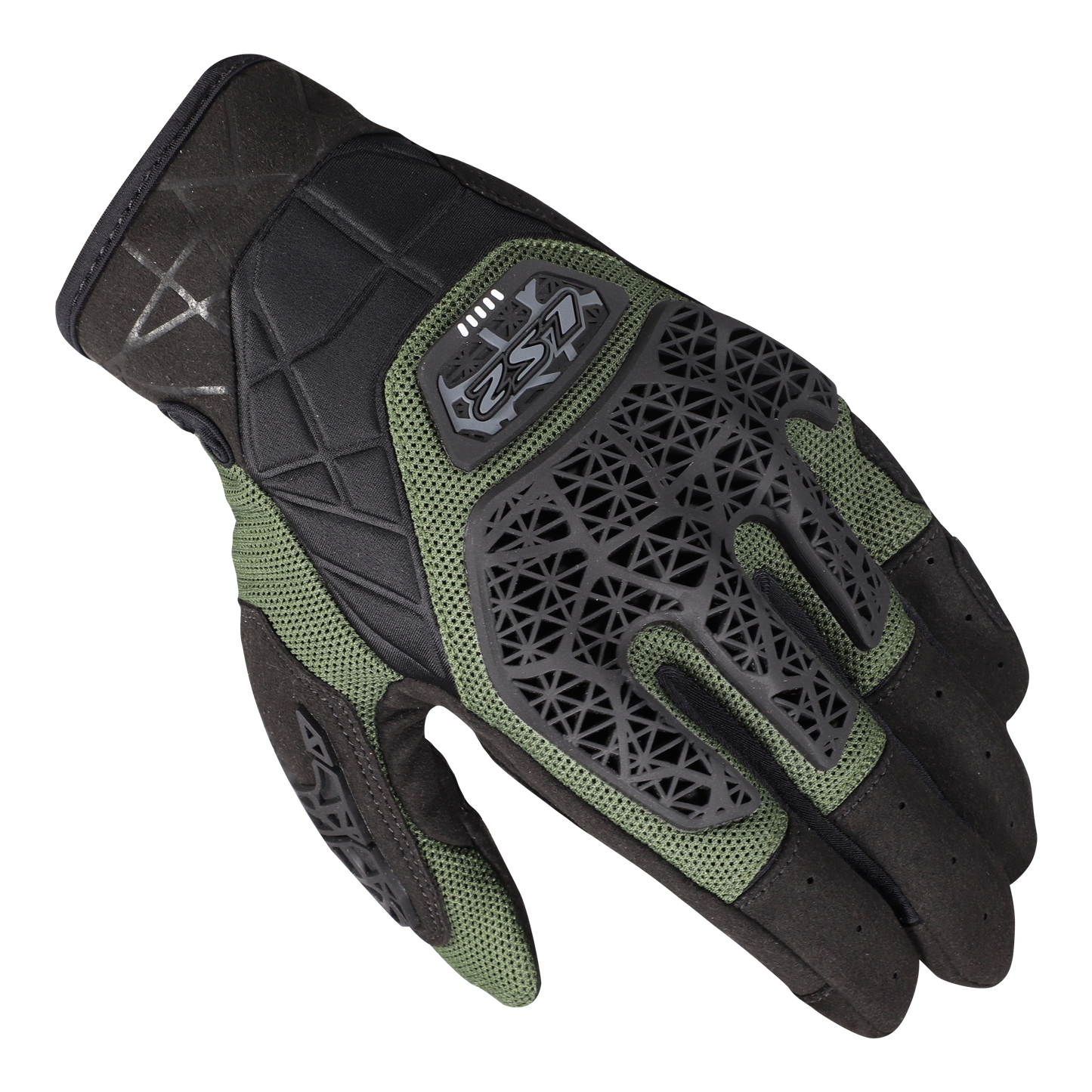 LS2 ALL TERRAIN II BLACK GREEN  RIDING GLOVES