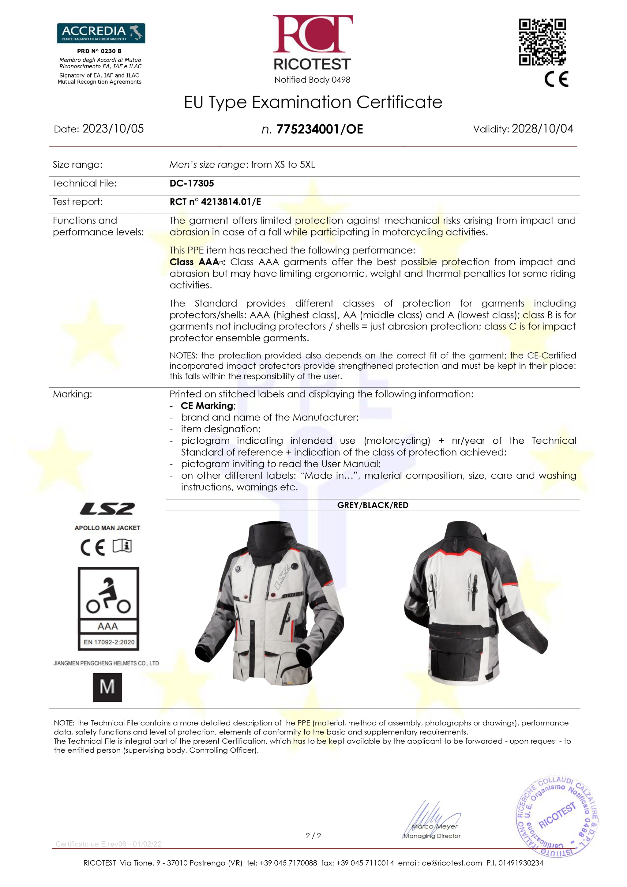 APOLLO JACKET - BLACK DARK GREY H-V YELLOW - CE CLASS AAA CERTIFIED