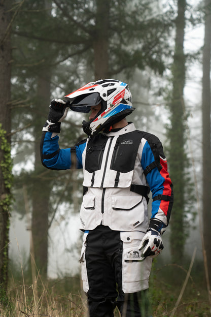 BREAKOUT MAN JACKET - GREY BLUE RED - CE CLASS AA CERTIFIED