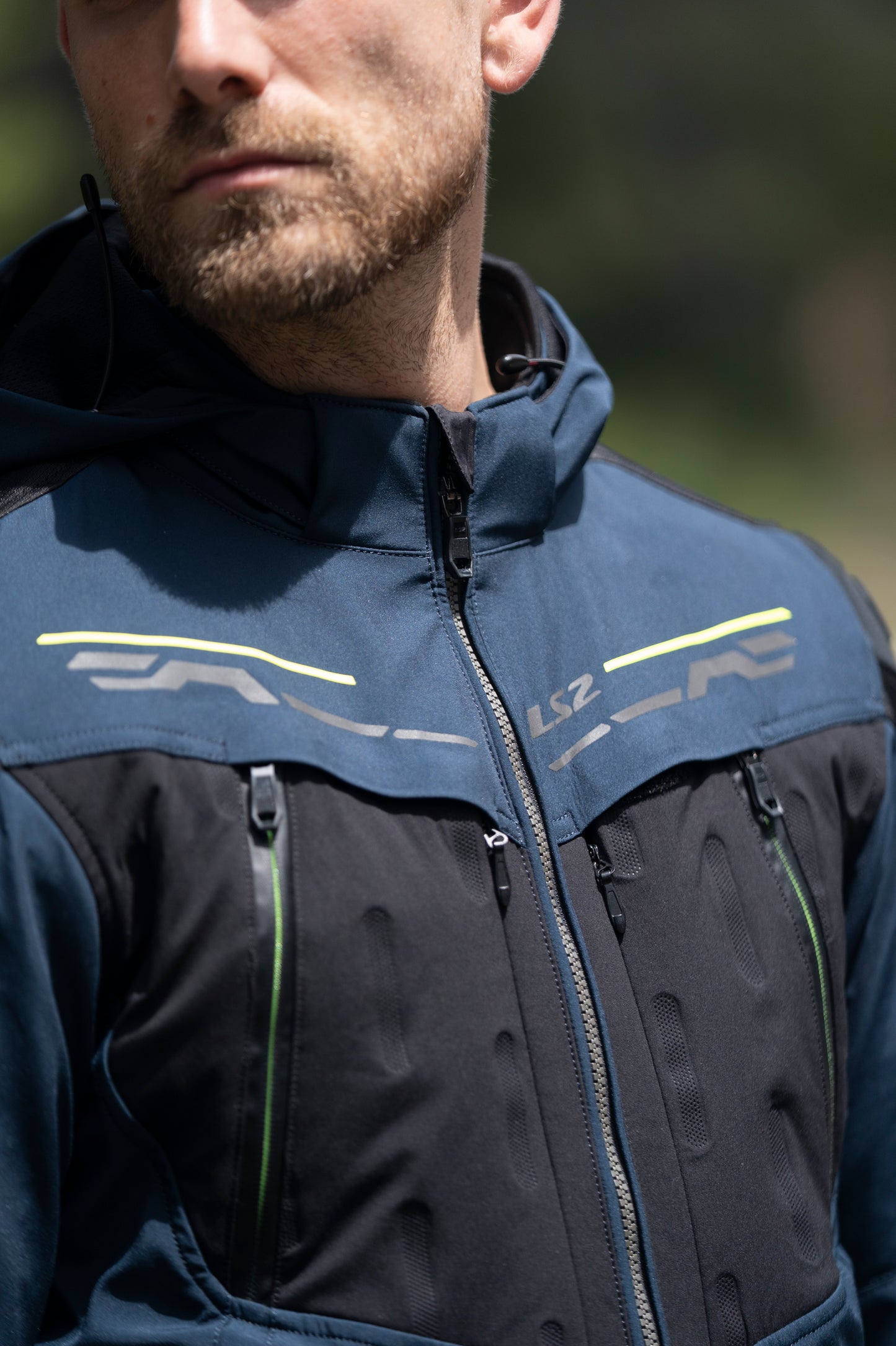 LS2 JACKET ZIRCONIUM EVO BLUE BLACK YELLOW