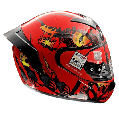 ls2 demon helmet FF352 ROOKIE DEMON RED – ls2helmetsindia
