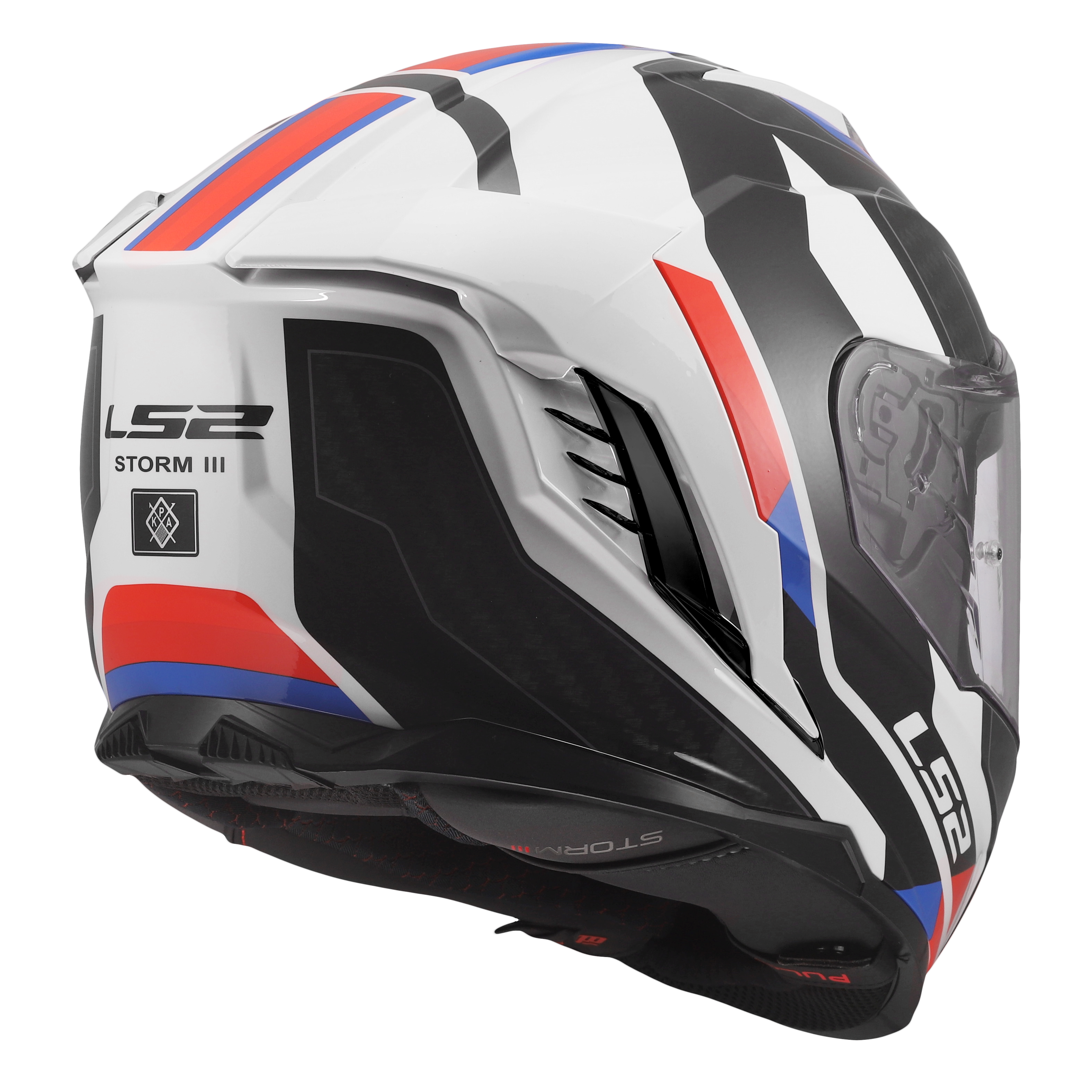 indian ls2 helmet FF320 STREAM II VINTAGE WHITE BLUE RED-06 ls2helmetsindia Ls2 Helmets India Ls2 Ff808