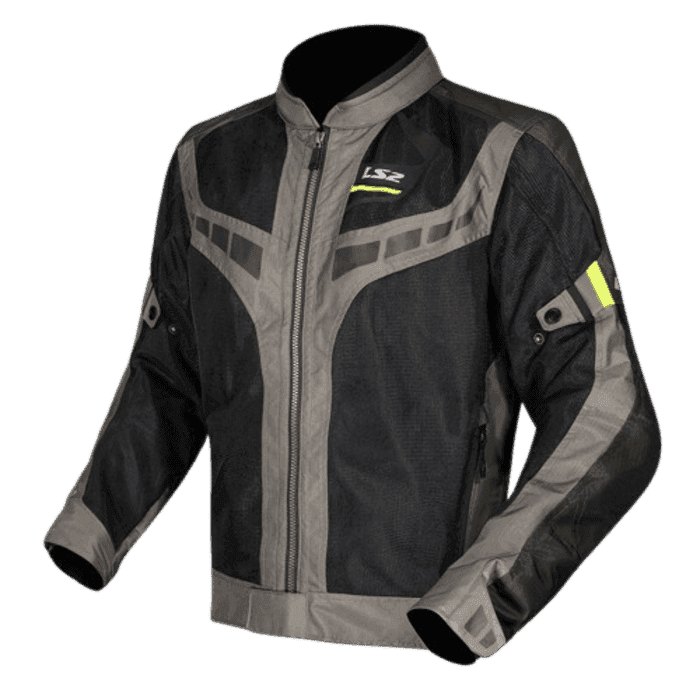 LS2 GARDA AIR MAN RIDING JACKET GREEN BLACK HI-VI YELLOW - CE CLASS A ...