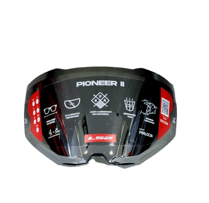 LS2 SPARE IRIDIUM SILVER VISOR for MX436 PIONEER II HELMETS