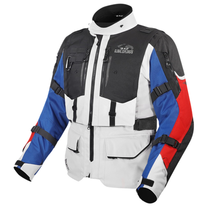 BREAKOUT MAN JACKET - GREY BLUE RED - CE CLASS AA CERTIFIED