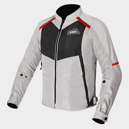 BREEZE JACKET - GREY BLACK RED - CE CLASS A CERTIFIED JACKET