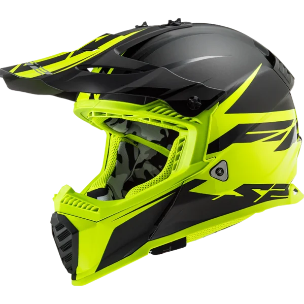 MX437 FAST EVO ROAR MATT-GLOSS BLACK HI-VIS YELLOW