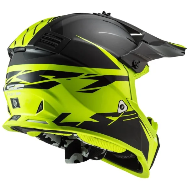 MX437 FAST EVO ROAR MATT-GLOSS BLACK HI-VIS YELLOW